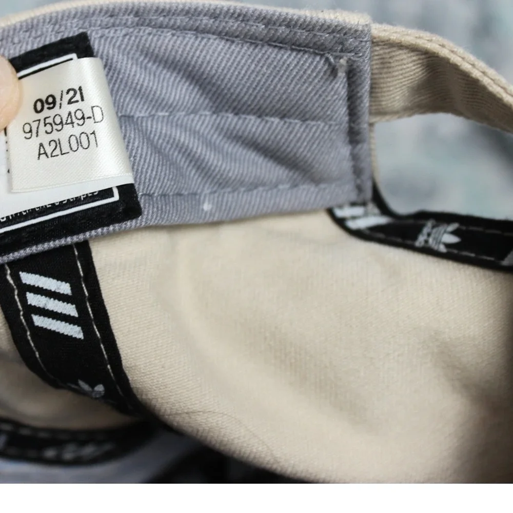 Adidas Trefoil Baseball Cap‎ Beige Cotton Adjustable Strap Logo